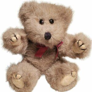 Vintage Boyd's Bear Callaghan Stuffed Plush Jointed Brown Bow Paws Archive